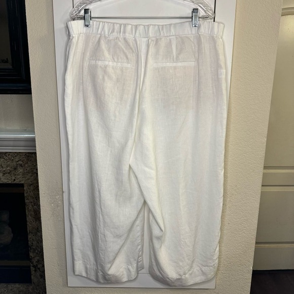 J.Jill Women’s Linen Pull-On Cropped Pants Size XL - Picture 3 of 5
